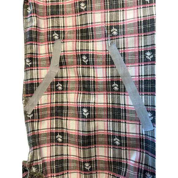 Adriana Delafield blouse medium short sleeve pink black pocket collar  FLAW - Picture 10 of 16